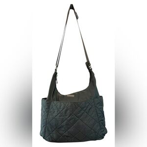 Baggallini Travel Bag Olive Quilted Bag Crossbody Shoulder Bag Wallet Built In